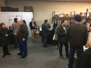 The tasting was held in The Wine Bros. warehouse in Rumford, Rhode Island.