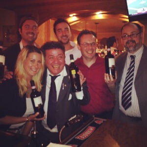 Back row: Ron Solevo, Joe Solevo. Front row:  Giovannina Solevo, Antonello Cozzula, Fine Wine Manager, Palm Bay; Anthony DeSerio, Sales Representative, Worldwide Wines and President United States Bartenders Guild Connecticut Chapter; Gianpiero Peru, Connecticut State Manager, Genesis Division, Palm Bay.